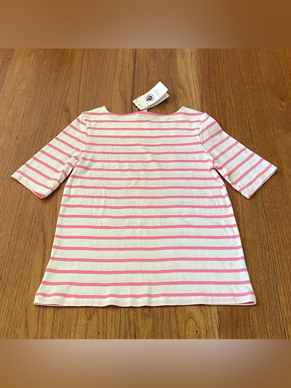 Petit Bateau Striped Short Sleeve Mon Amour Tee - Picture 5 of 8